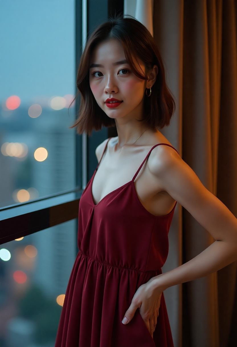 山间步道与远处云雾